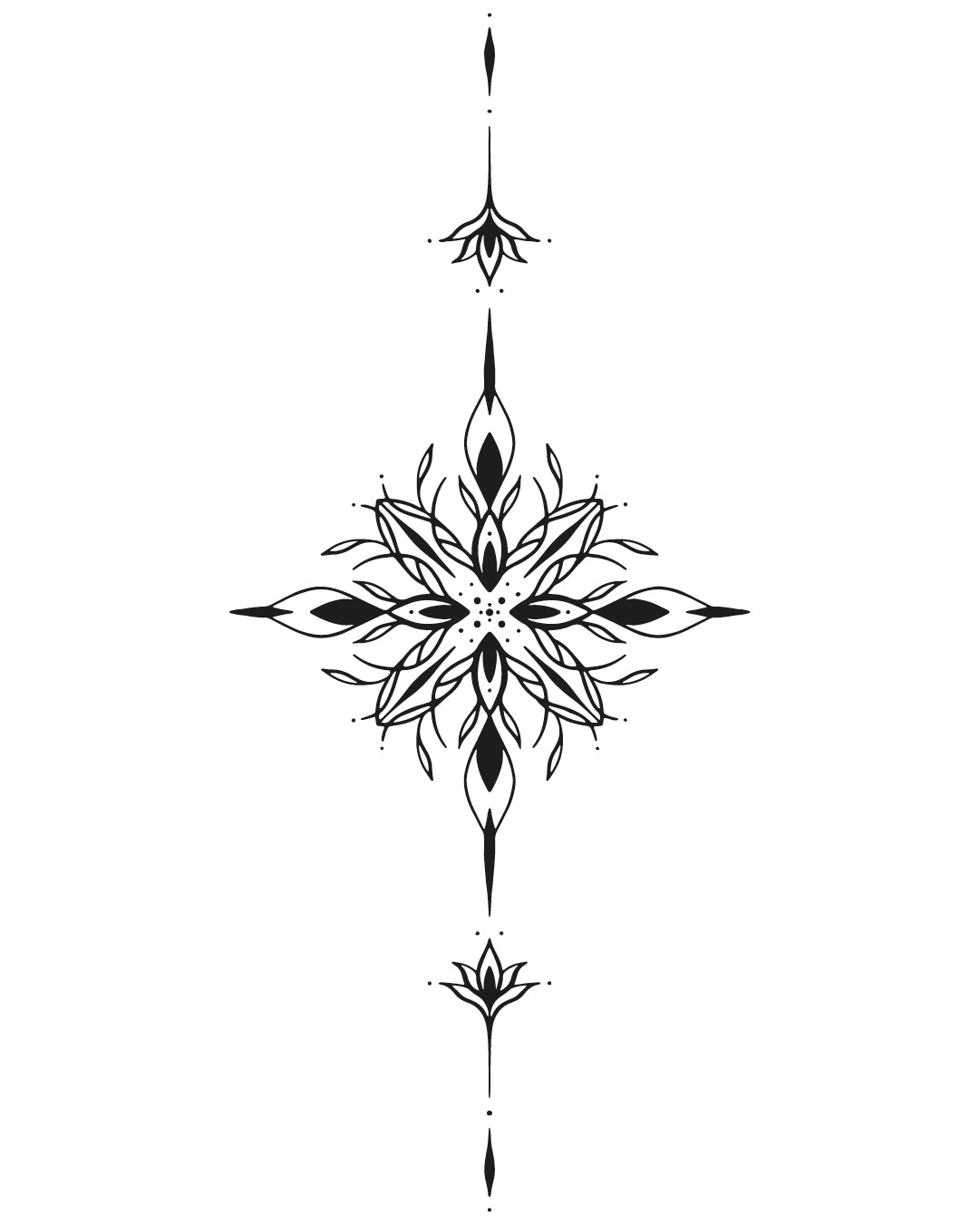 Ornamental - Tatuaż tymczasowy Jagua 25x15