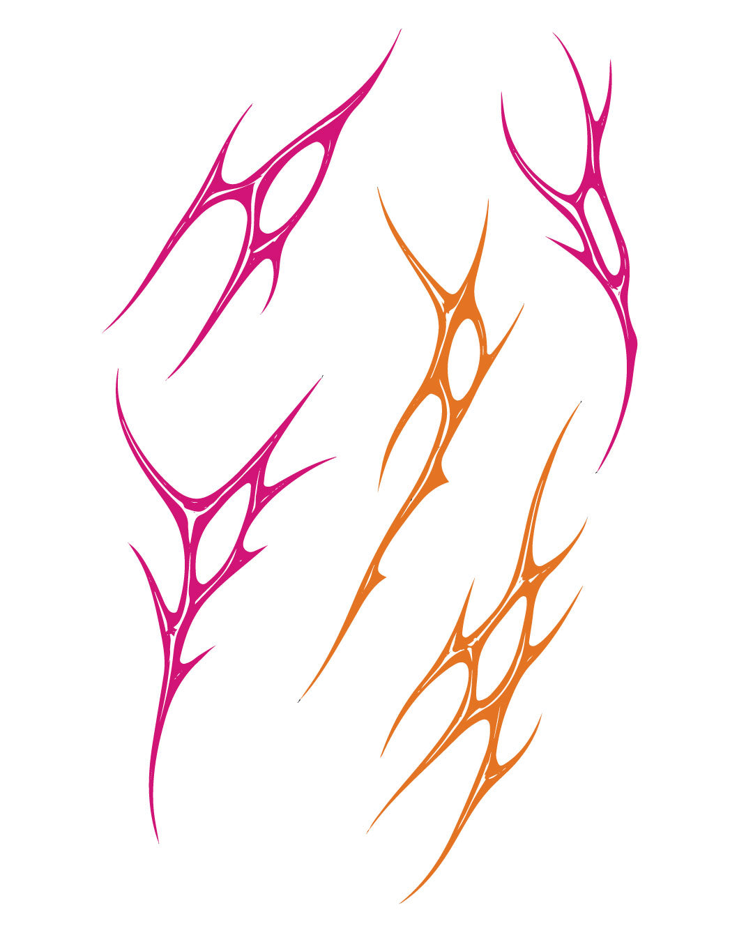 Tribal party - Neonowy tatuaż zmywalny 25x15