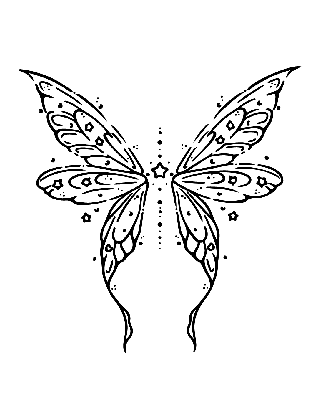 Wróżka ale motyl - Tatuaż tymczasowy Jagua 8x8