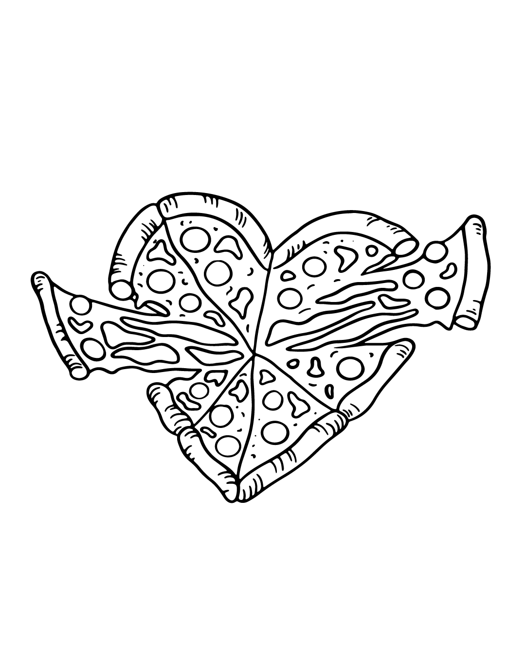 Pizza lover - Tatuaż tymczasowy Jagua 8x8