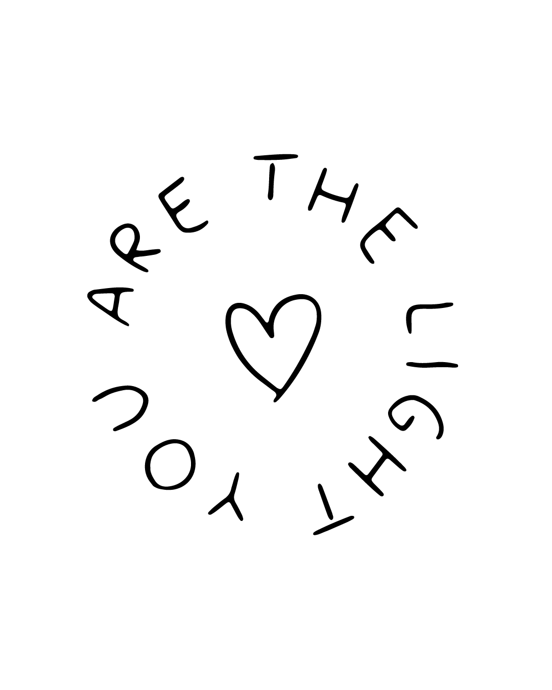 Napis You Are The Light - Tatuaż tymczasowy Jagua 5x5