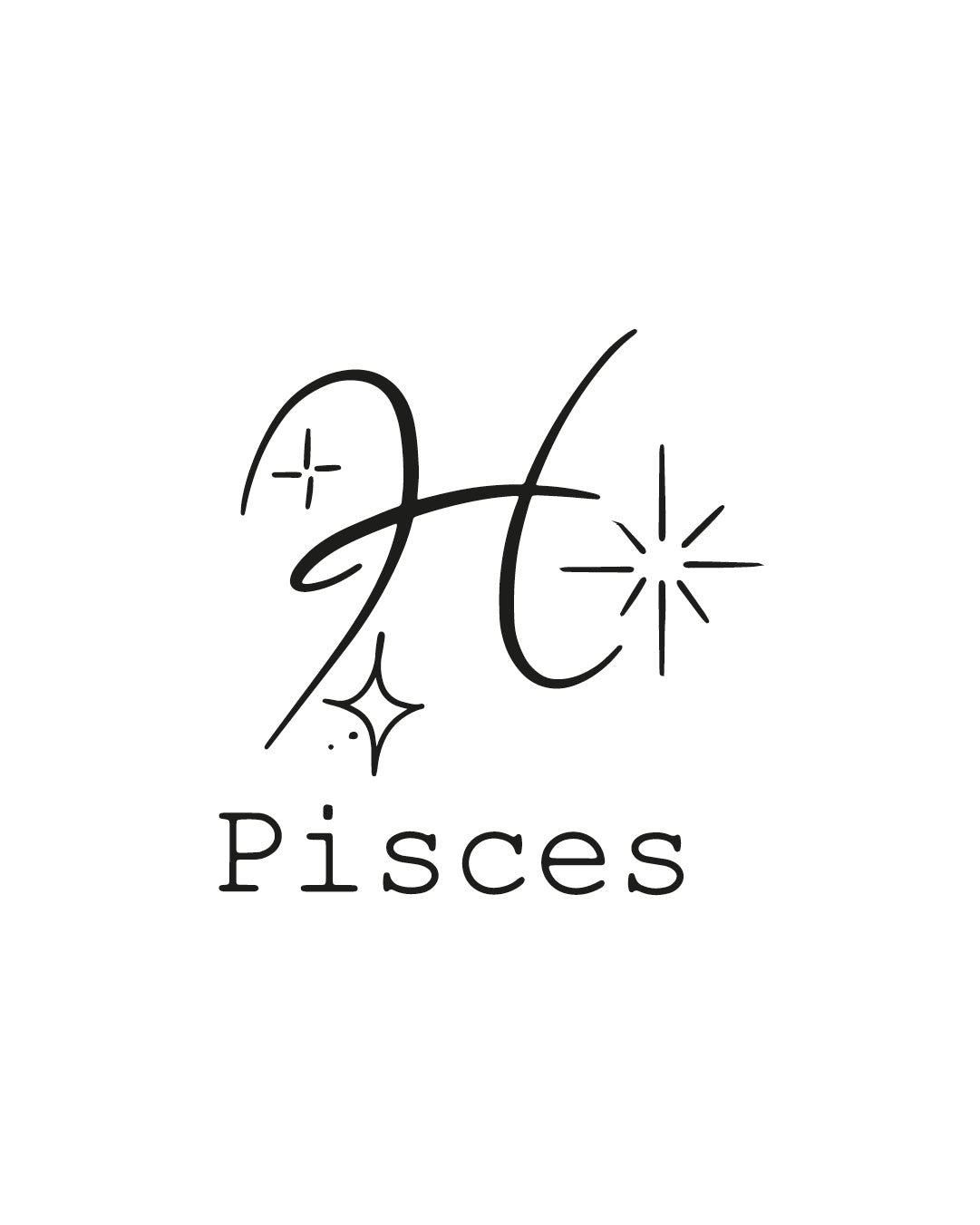 Zodiac Pisces/Ryby - Tatuaż tymczasowy Jagua 5x5