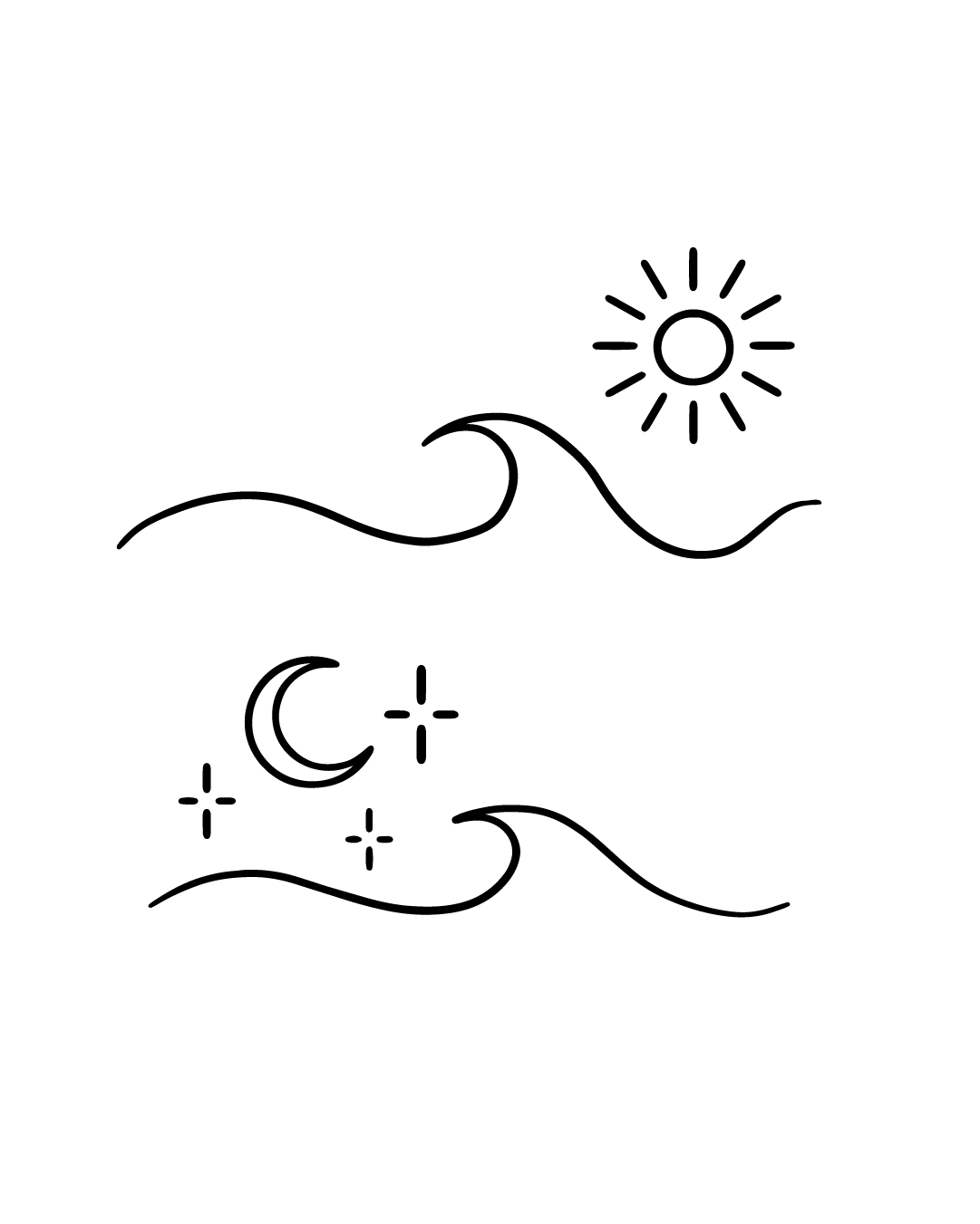 Fala caly czas - Tatuaż tymczasowy Jagua 8x8