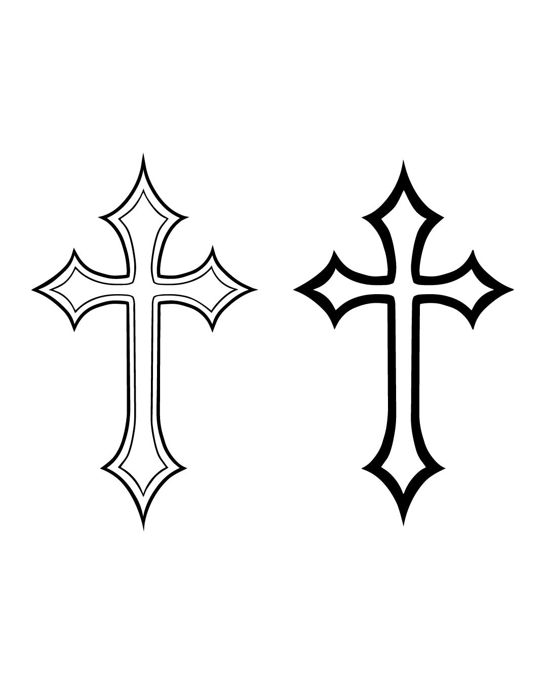 Double cross - Tatuaż tymczasowy Jagua 5x5
