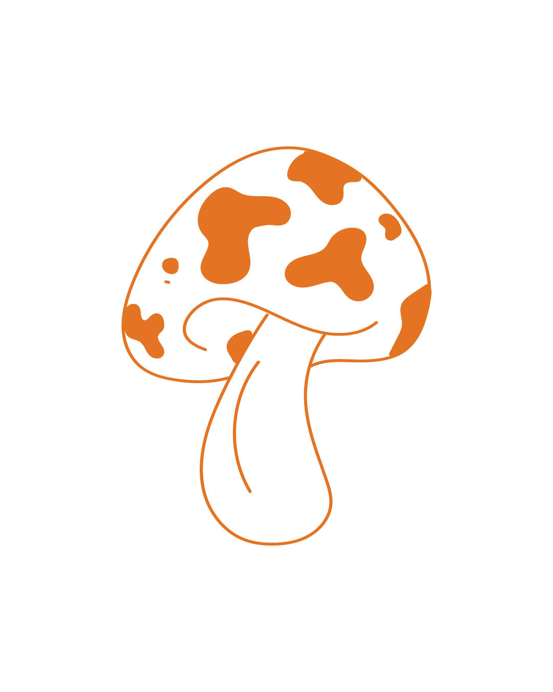 Grzybek halucynek - Neonowy tatuaż zmywalny 5x5