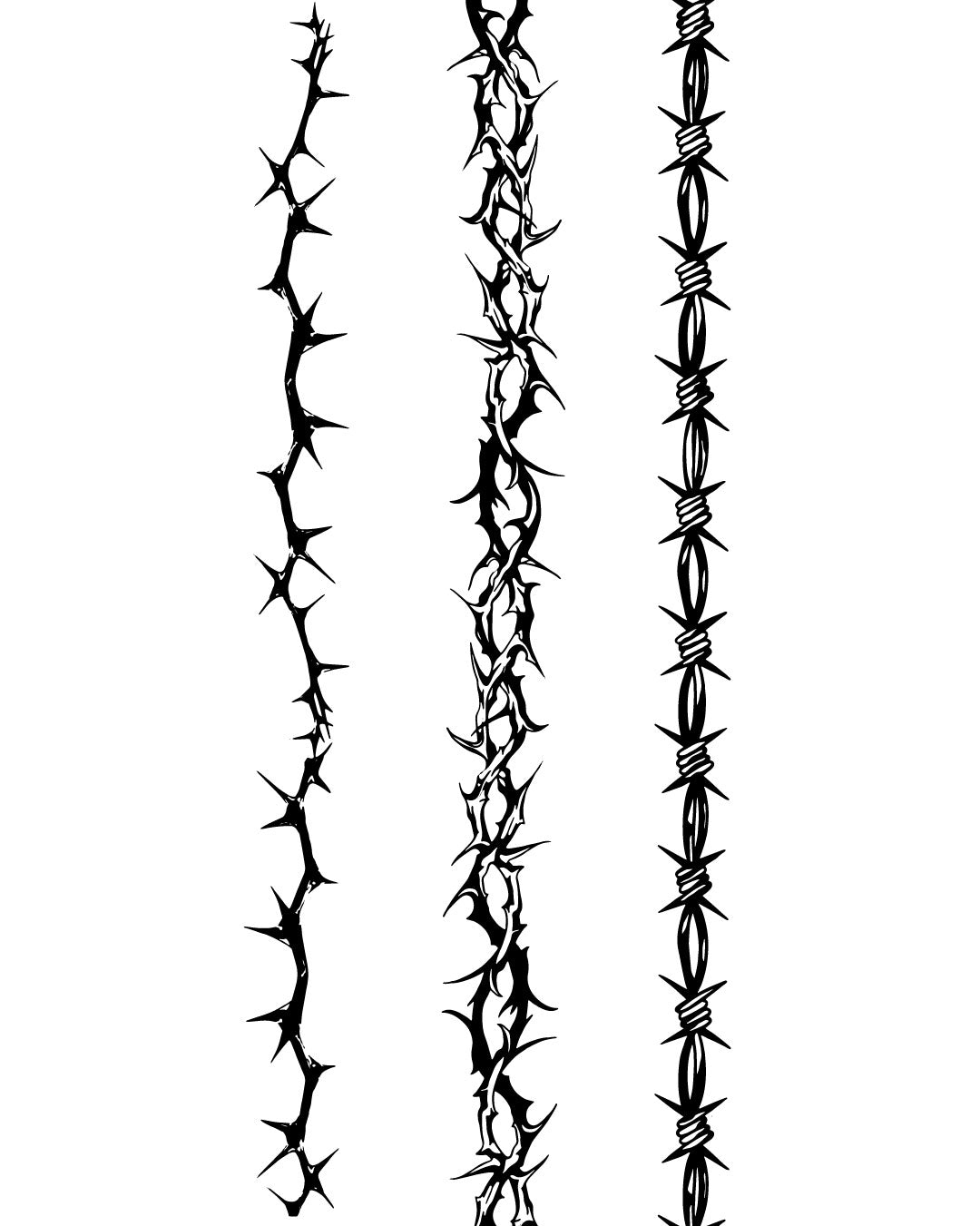 Cierniowe bransolety - Tatuaż tymczasowy Jagua 25x15 cm