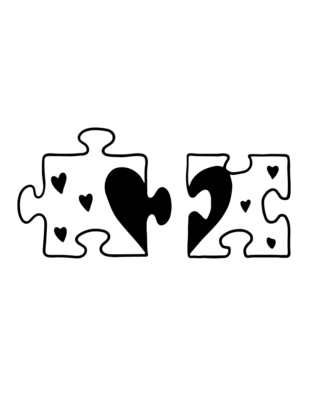 Pasujemy do siebie jak te puzzle - Tatuaż tymczasowy Jagua 5x5