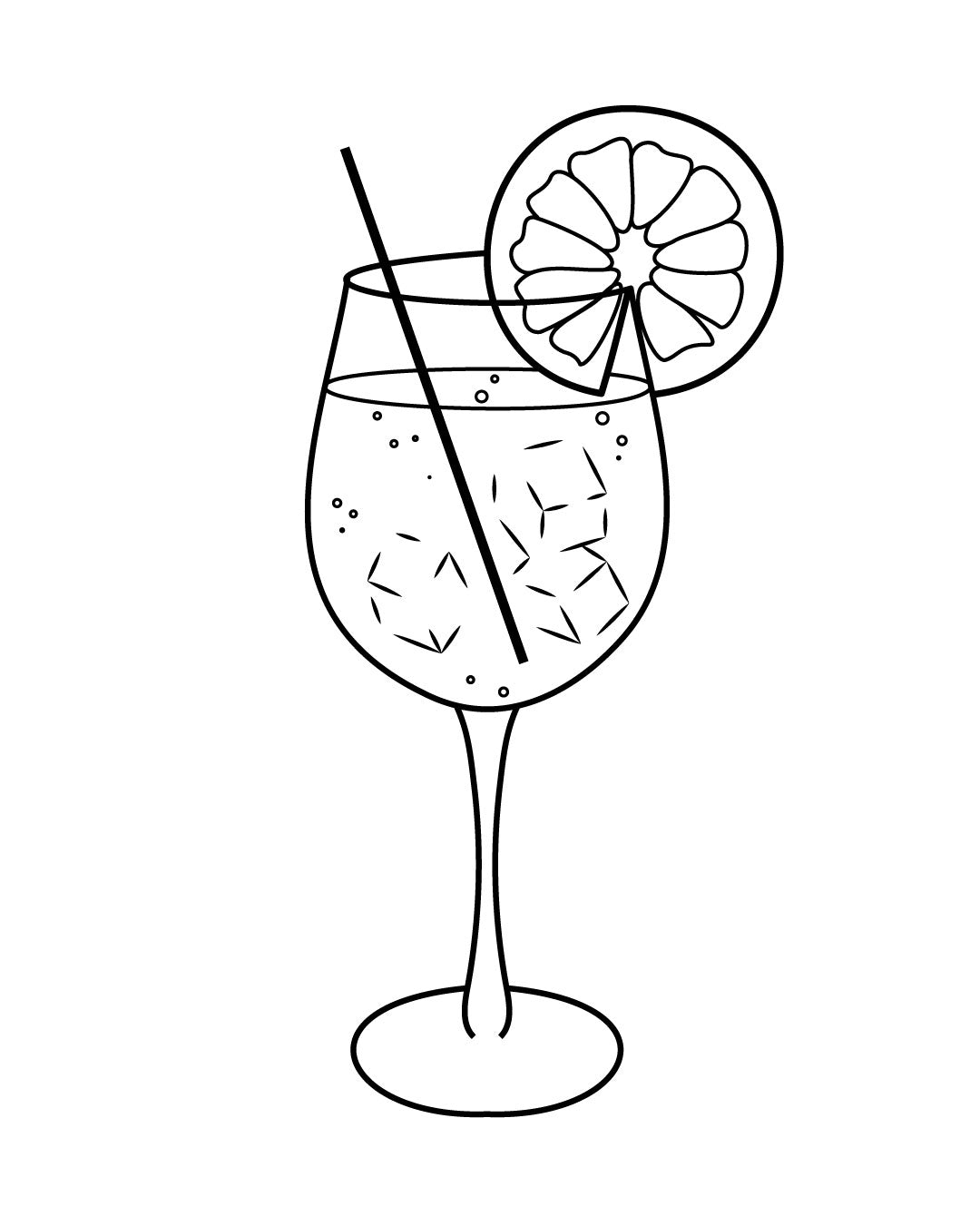 Aperol spritz - Temporary tattoo Jagua 5x5