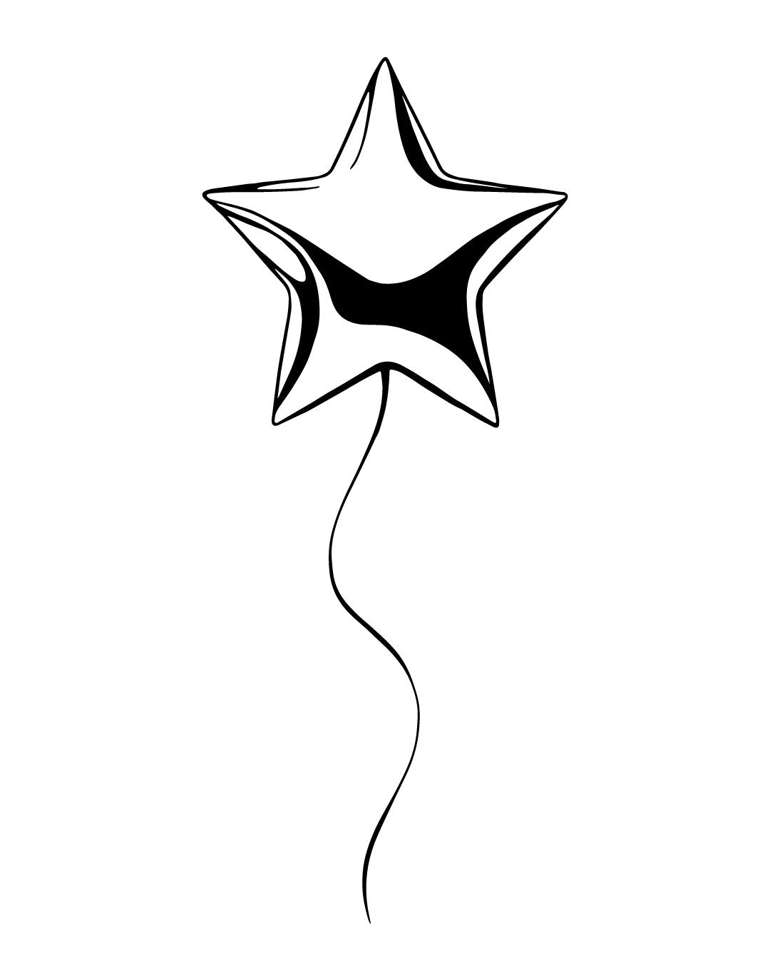 Balonik gwiazdka - Tatuaż tymczasowy Jagua 12x8