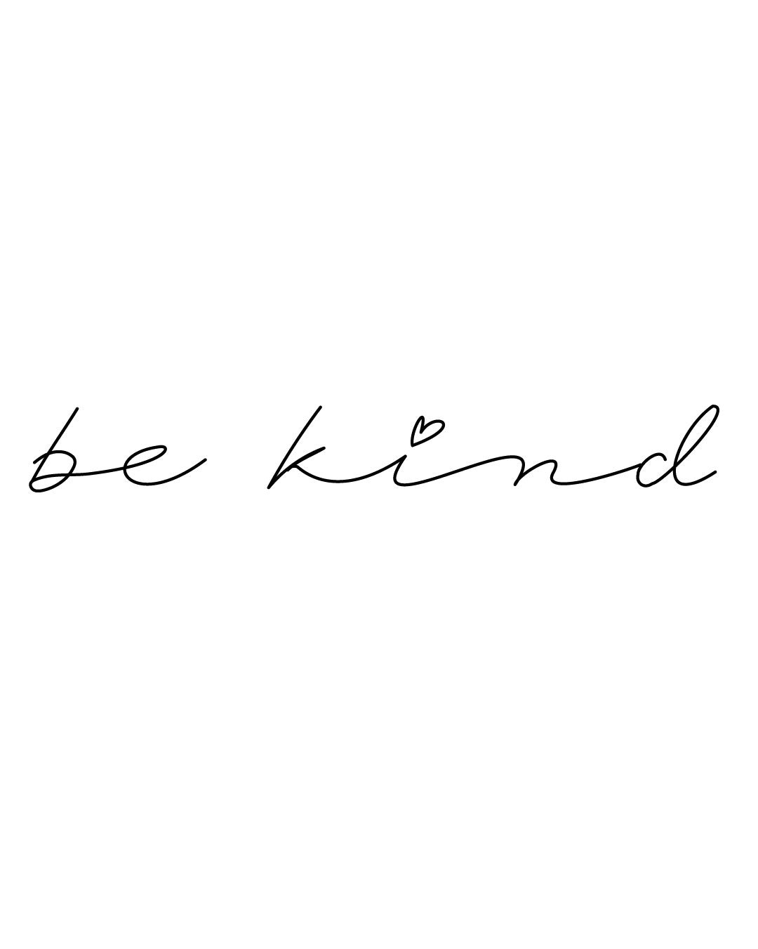 Napis Be kind - Tatuaż tymczasowy Jagua 5x5