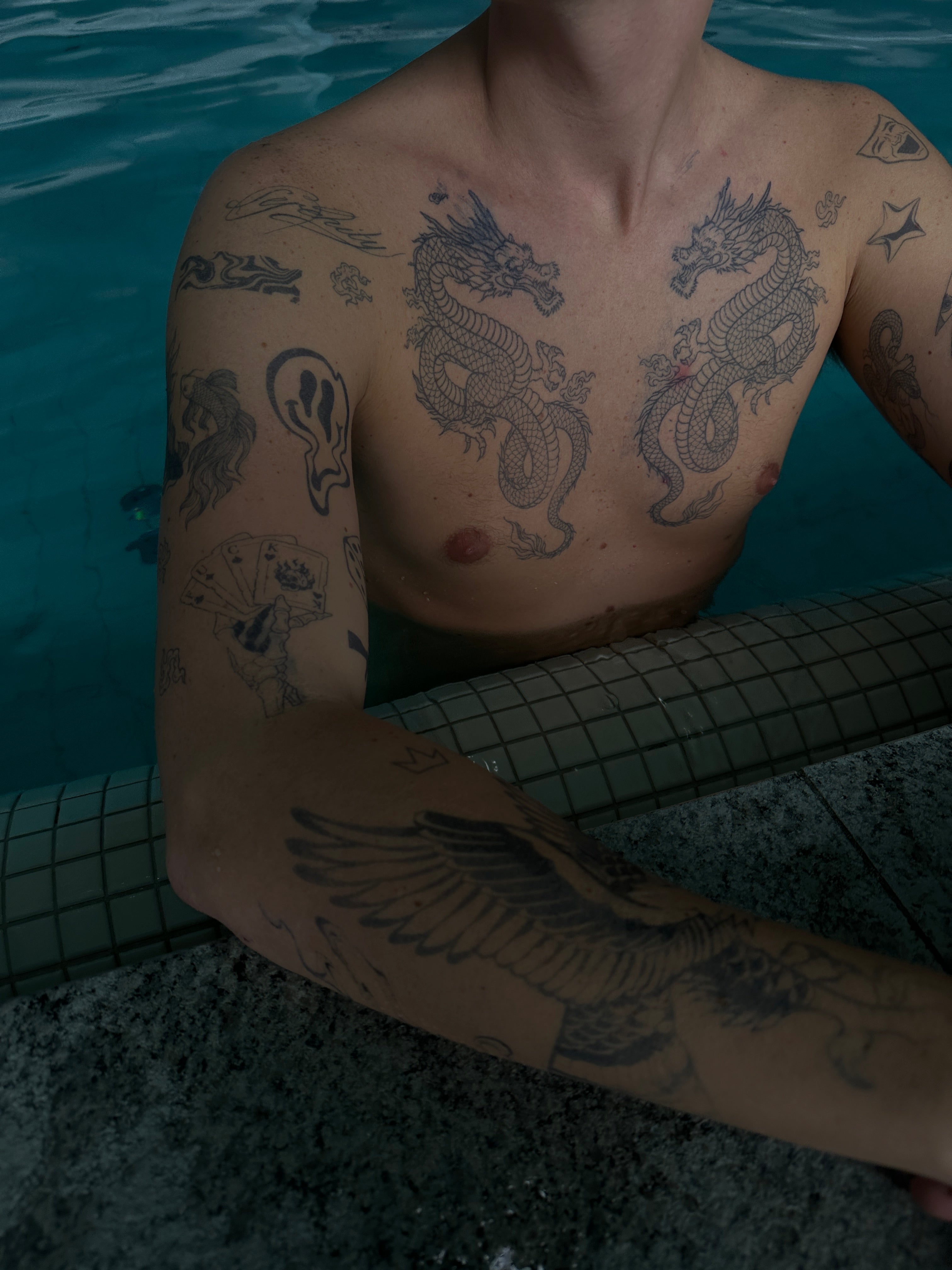 Prawy smoczy gang - Tatuaż tymczasowy Jagua 25x15