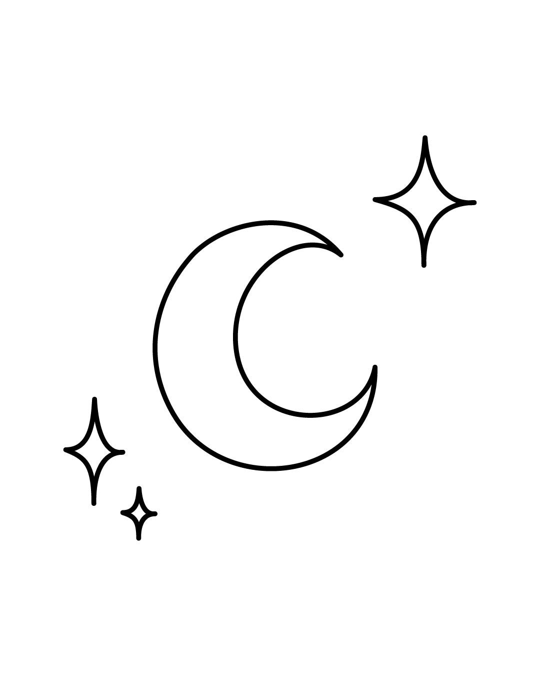 Moon shine - Temporary tattoo Jagua 5x5