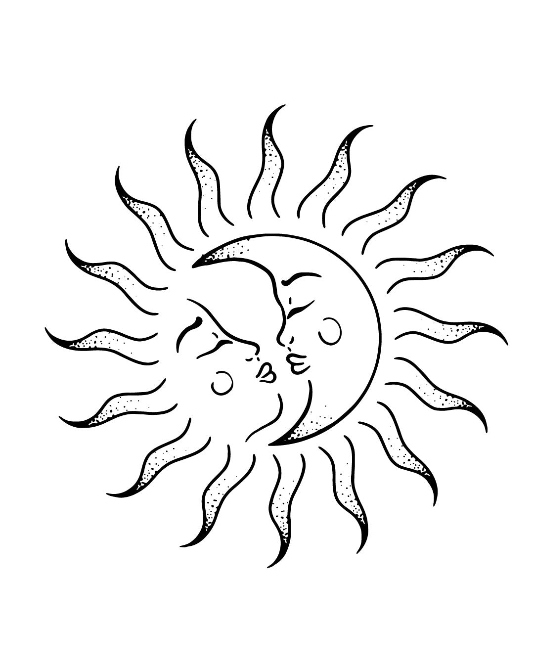 Pocałunek dnia i nocy - Tatuaż tymczasowy Jagua 8x8