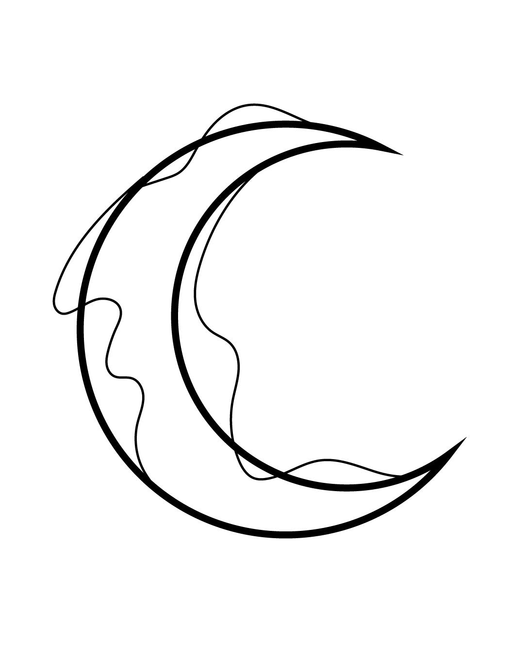 Півмісяць - тимчасове тату Jagua 5x5