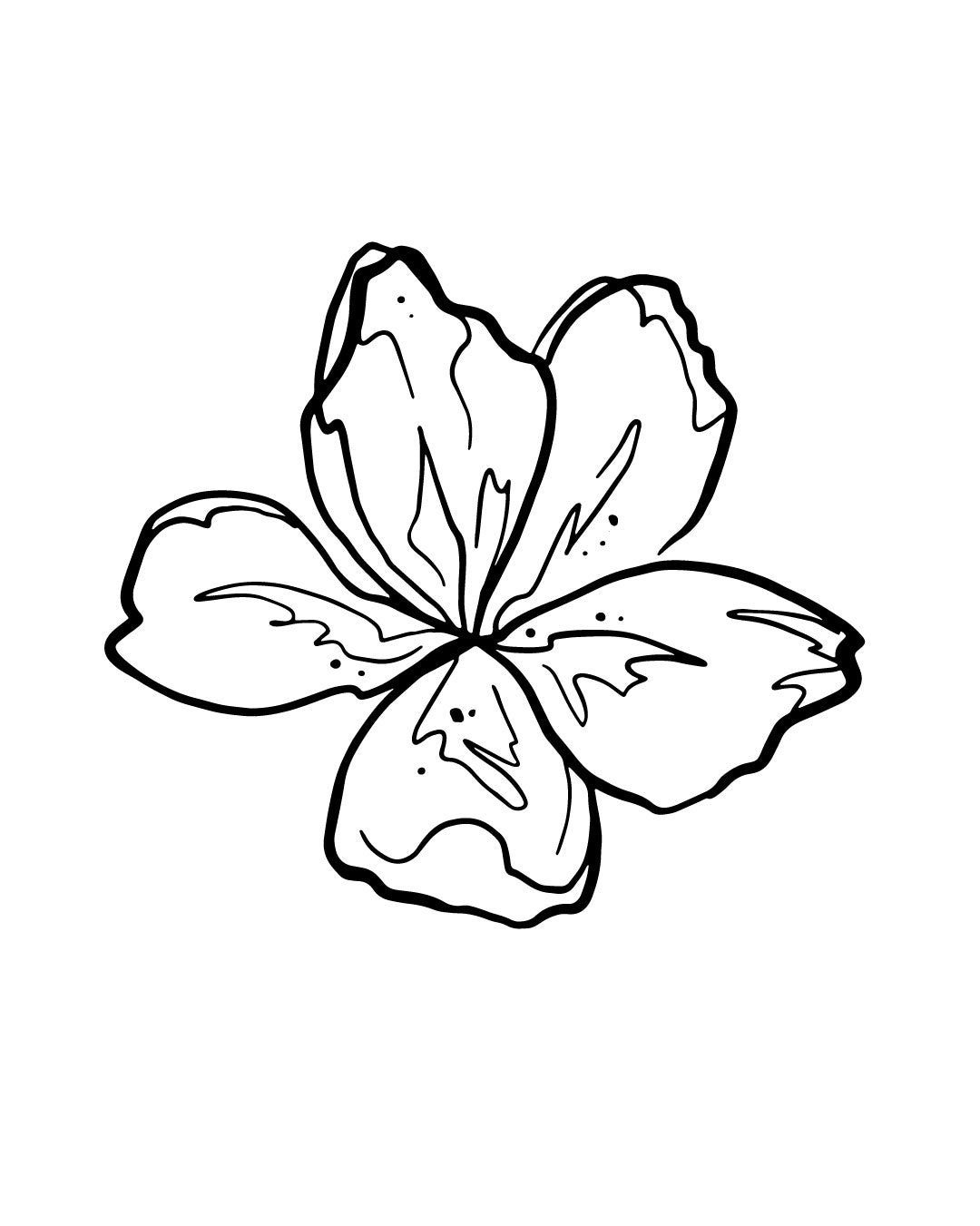 Kwiatuszek - Tatuaż tymczasowy Jagua 5x5