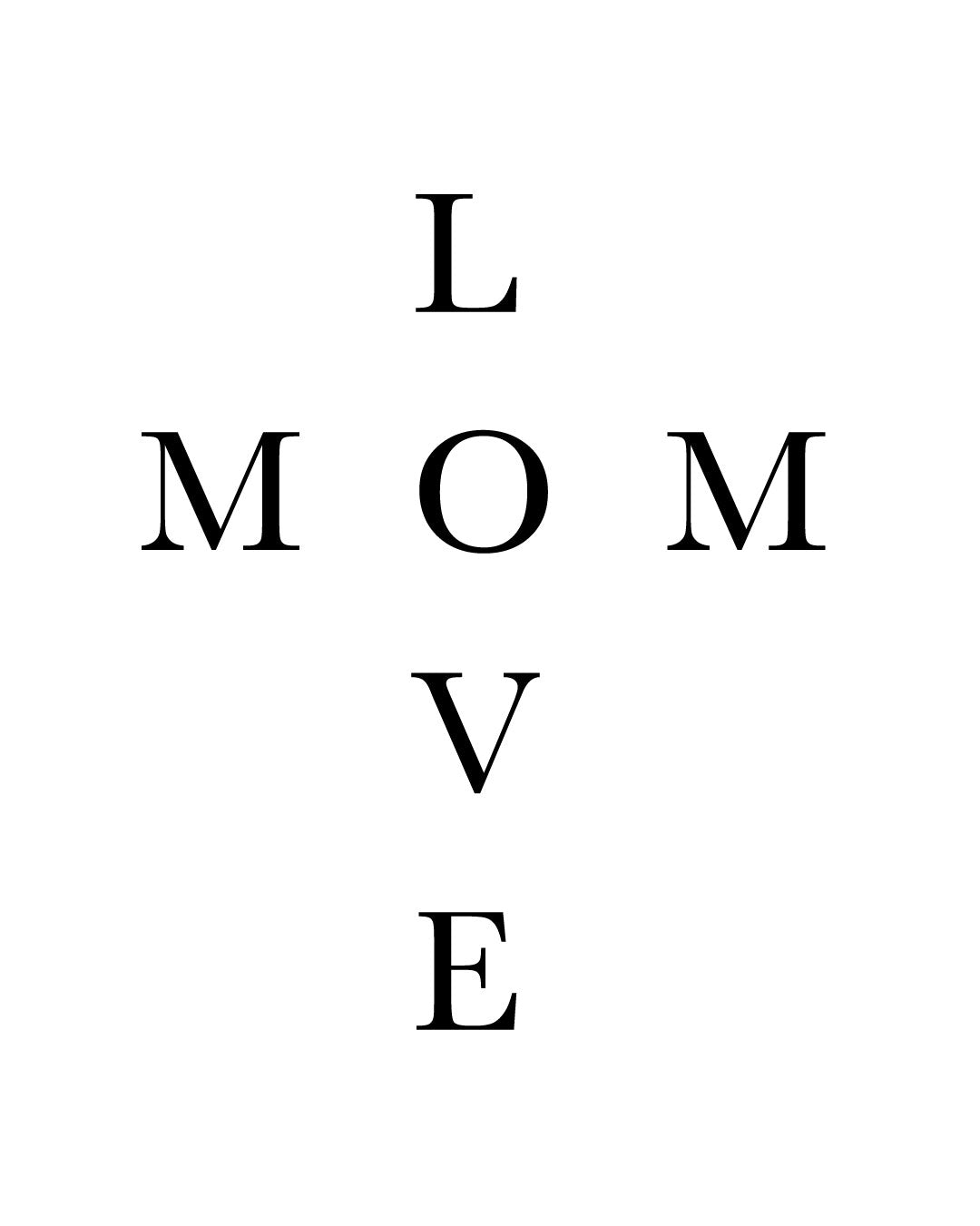 Napis Love mom - Tatuaż tymczasowy Jagua 5x5