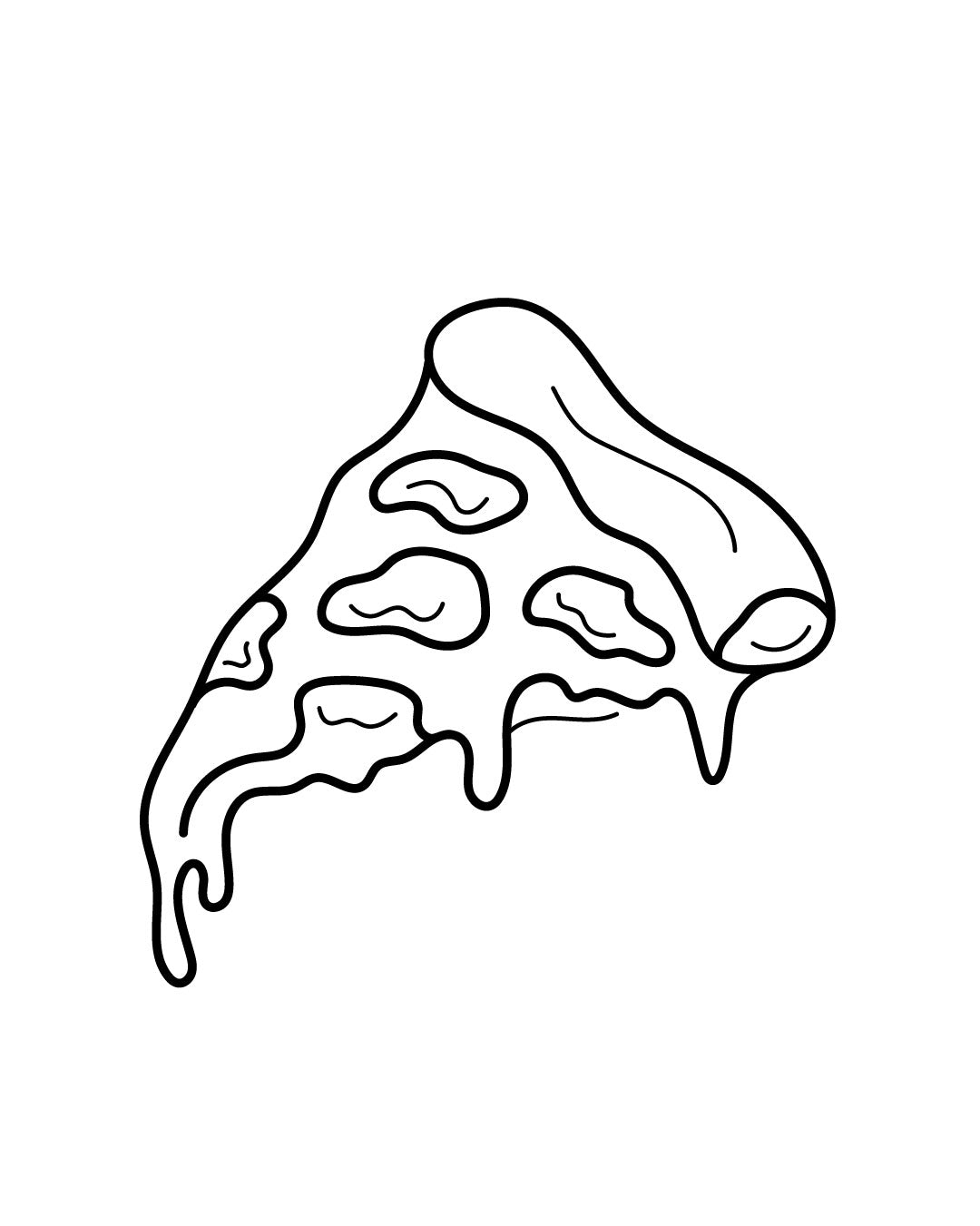 Pizza nepolitana - Temporary Tattoo Jagua 5x5