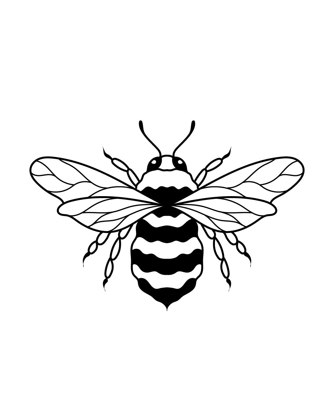 Bee or not to bee - Temporary tattoo Jagua 5x5