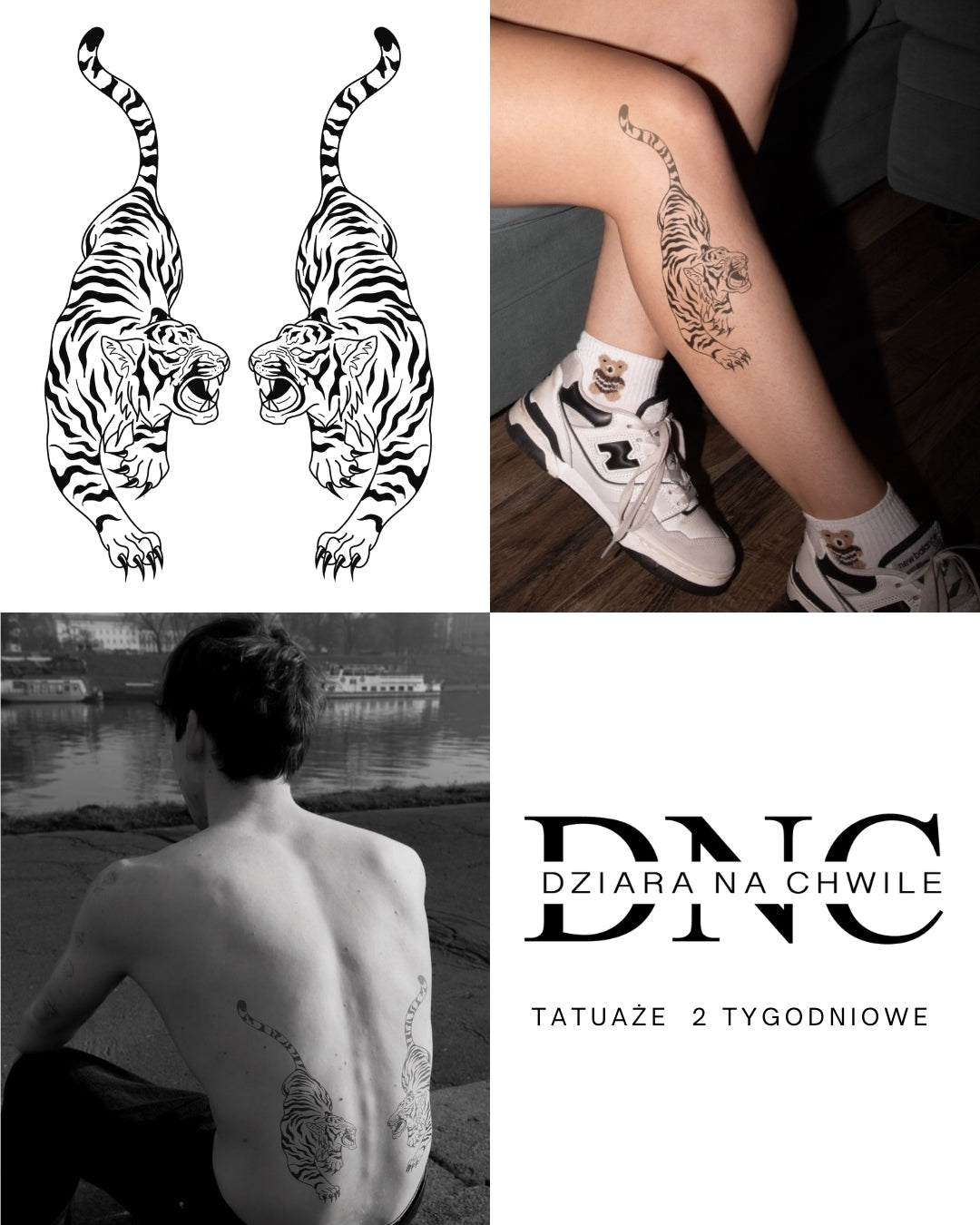 Подвійна біда - Тимчасове тату Jagua 25x15