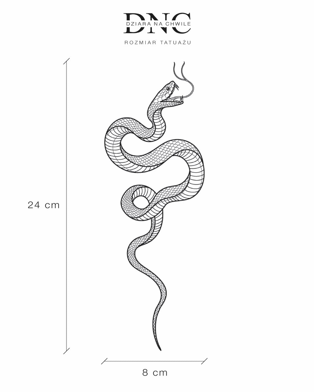 Sexy ssssnake - Temporary Tattoo Jagua 25x15