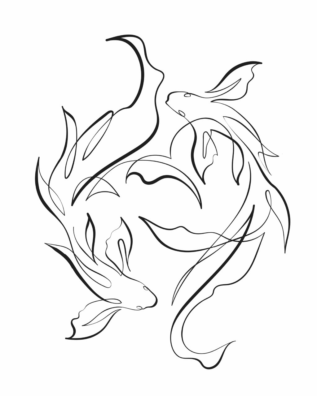 Koło ryby - Tatuaż tymczasowy Jagua 8x8