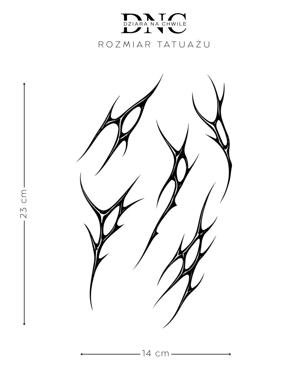 Set tribali - Tatuaż tymczasowy Jagua 25x15