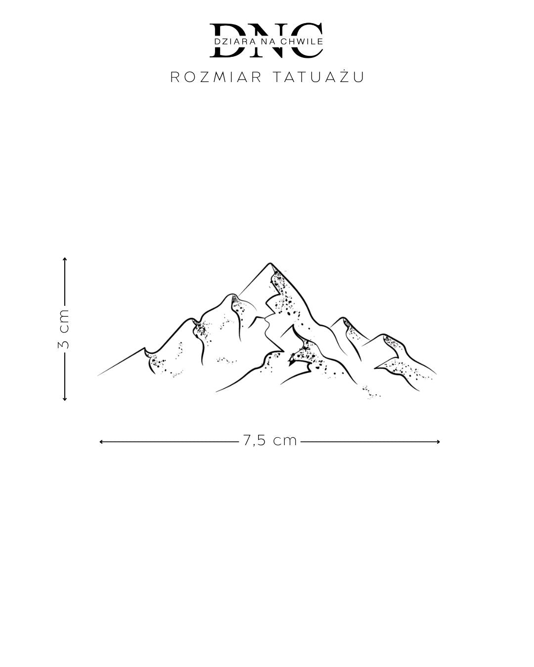 Beyond the mountains, beyond the forests - Temporary tattoo Jagua 8x8