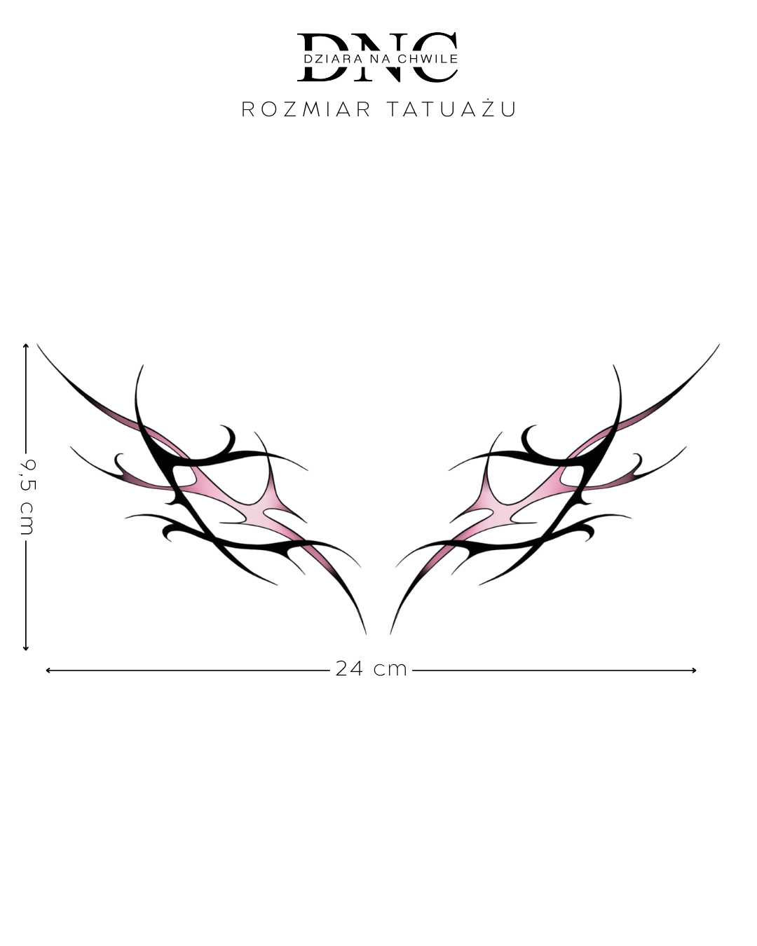 Pinky black tribal - Тимчасове тату 25x15