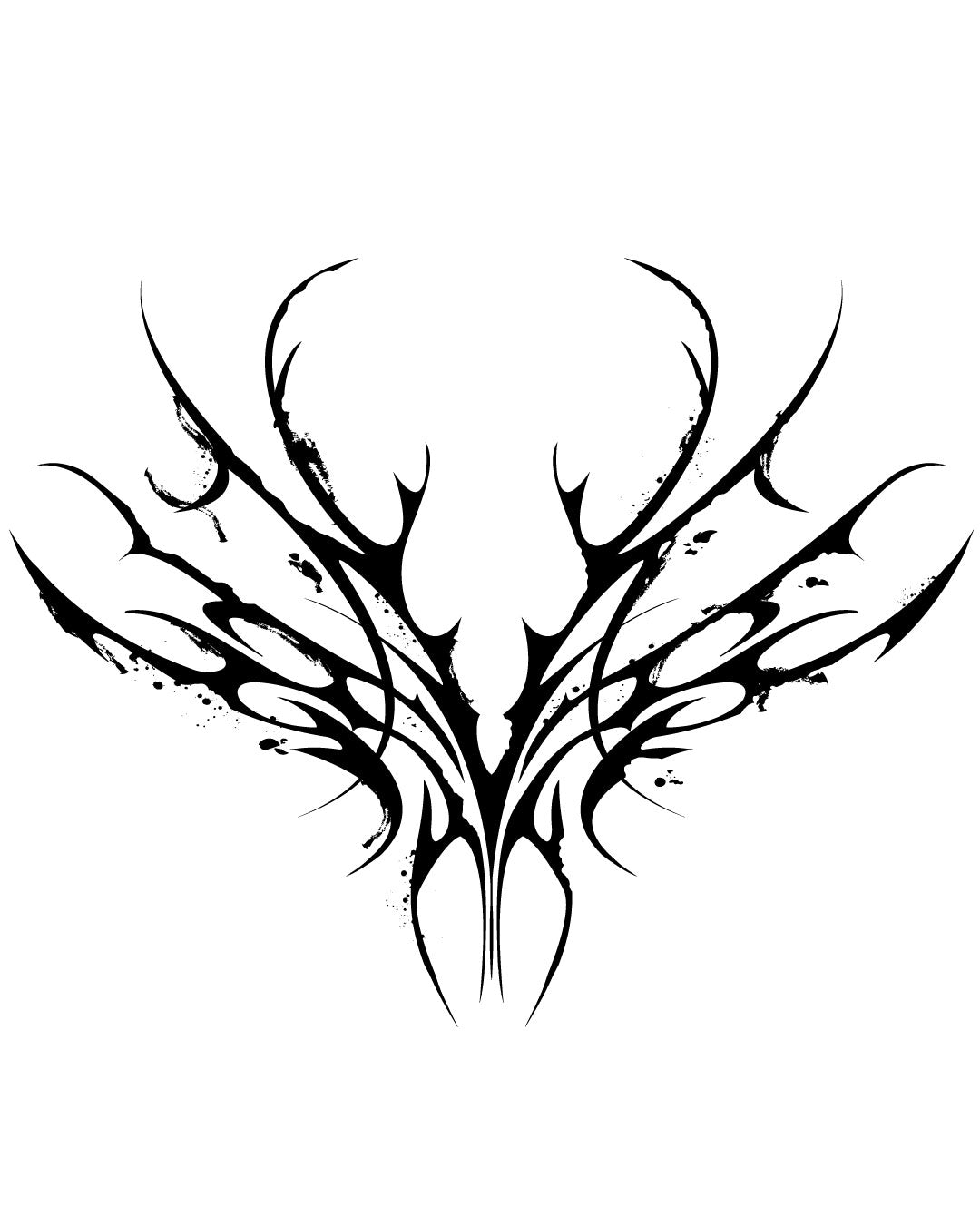 Test Rorschacha - Tatuaż tymczasowy Jagua 25x15