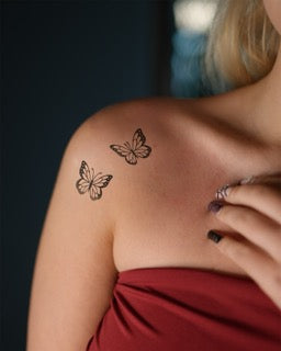 Para motylków - Tatuaż tymczasowy Jagua 8x8