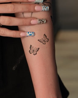 Para motylków - Tatuaż tymczasowy Jagua 8x8