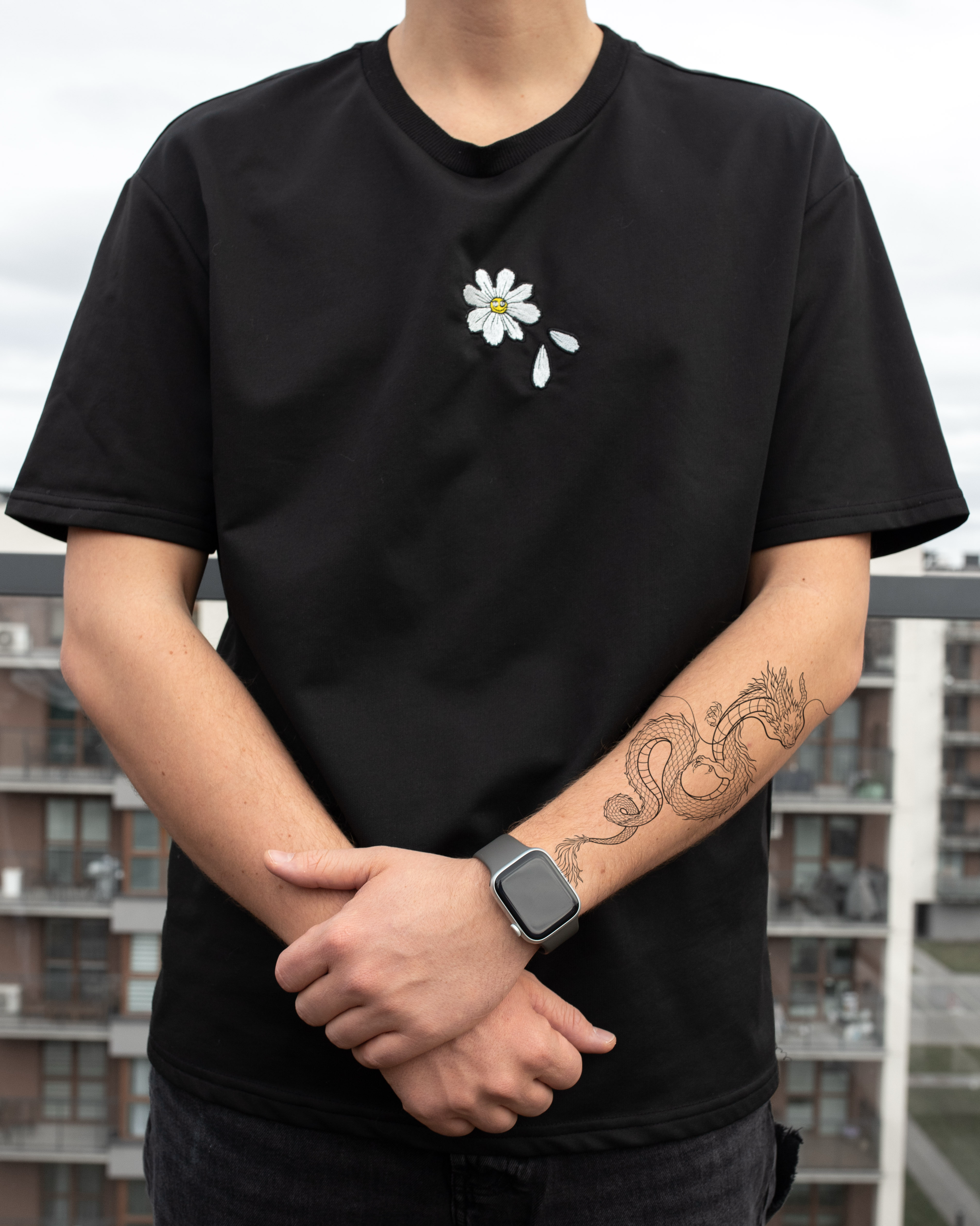 Wyłuskany smok - Tatuaż tymczasowy Jagua 25x15