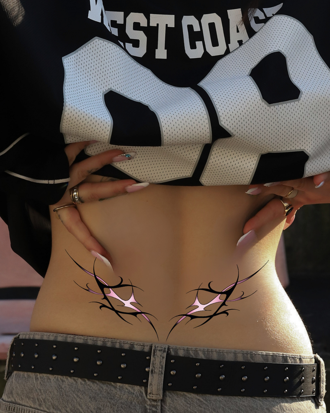 Pinky black tribal - Тимчасове тату 25x15