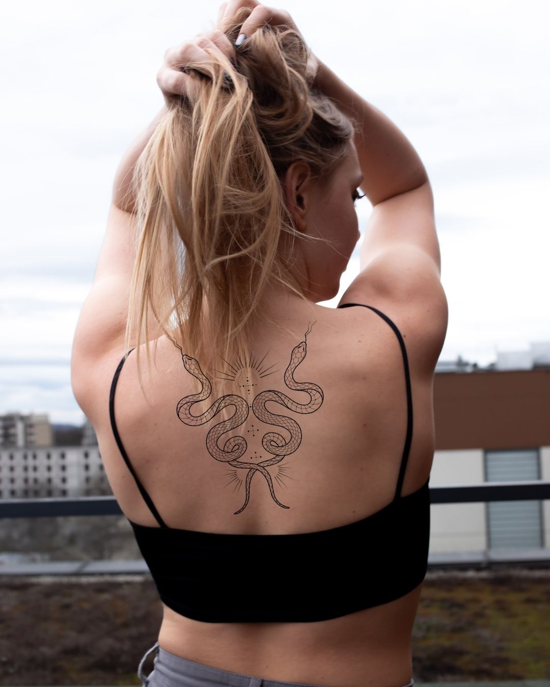 Duosssnake - Temporary Tattoo Jagua 25x15