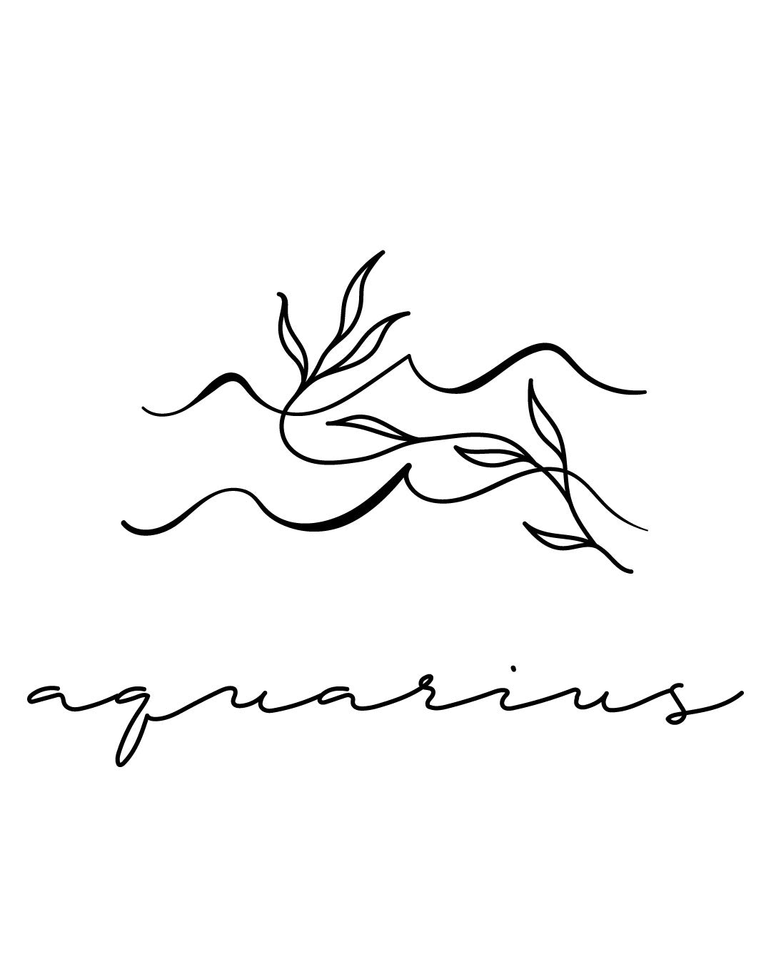 Zodiakalny Wodnik - Tatuaż tymczasowy Jagua 5x5