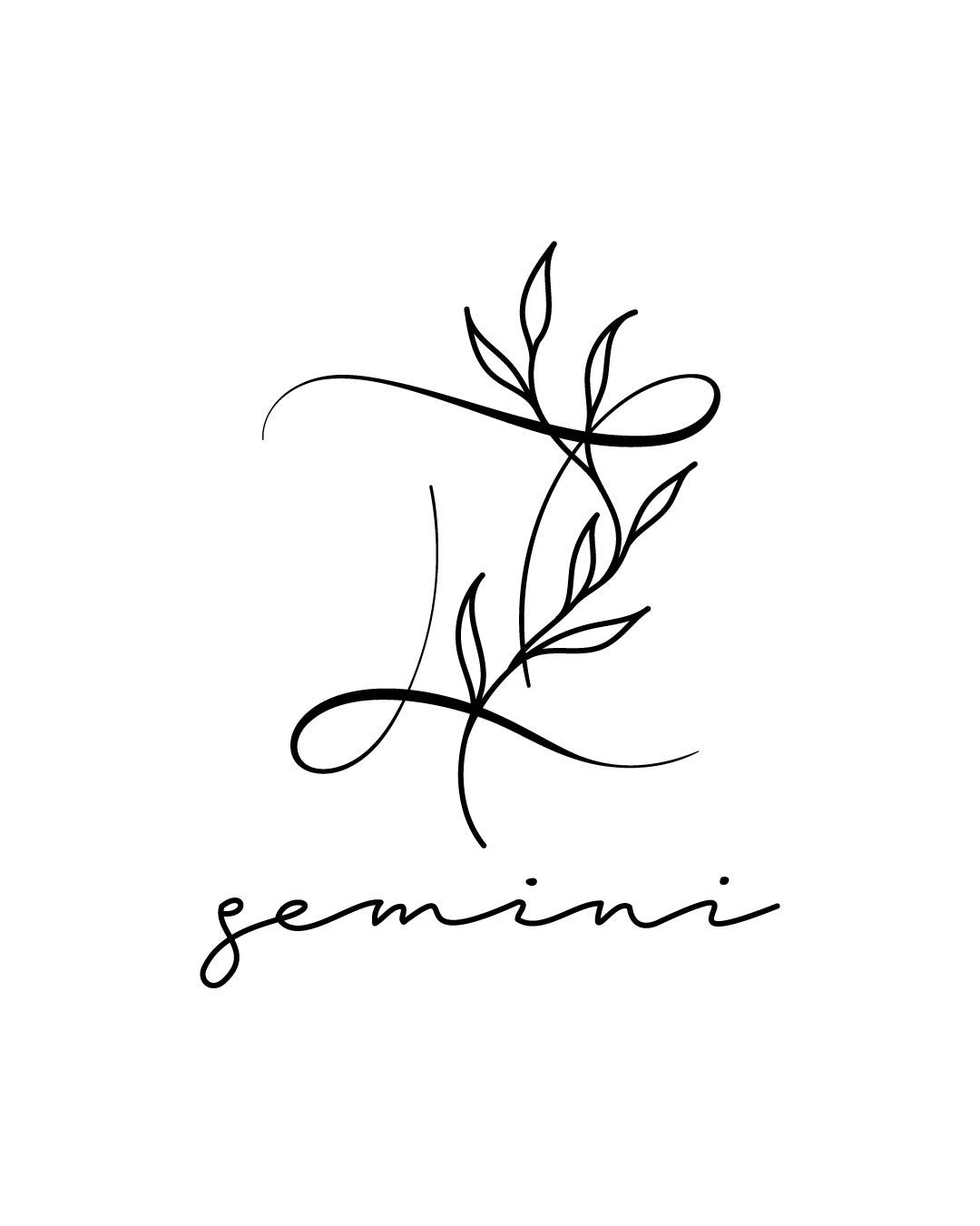 Zodiakalne Bliźnięta - Tatuaż tymczasowy Jagua 5x5