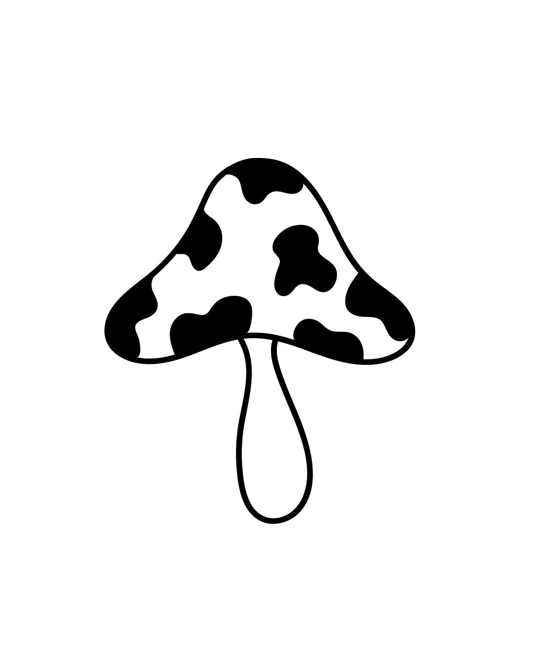 Mushroom - Temporary Tattoo Jagua 5x5