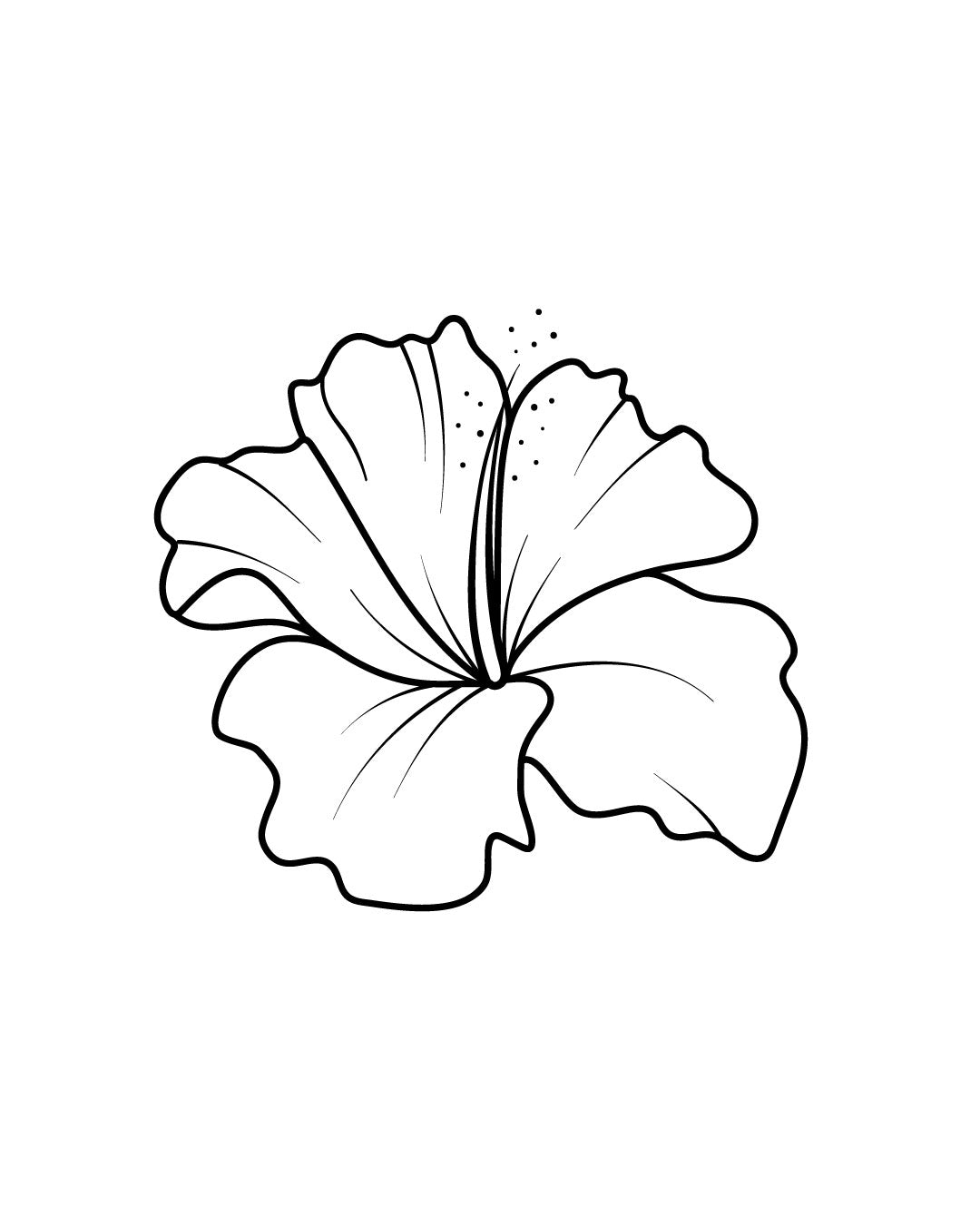 Hawajski hibiskus - Tatuaż tymczasowy Jagua 5x5