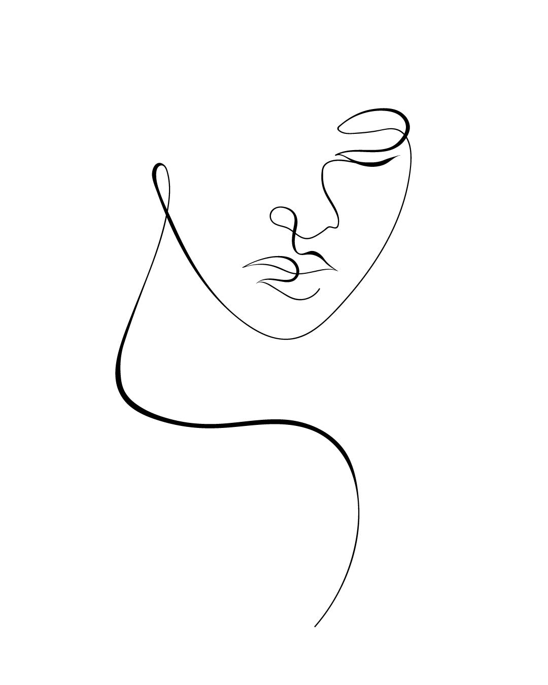 Zamyślona twarz - Tatuaż tymczasowy Jagua 12x8