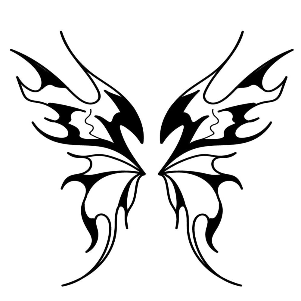 Tribalowy motyl - Tatuaż tymczasowy Jagua 5x5