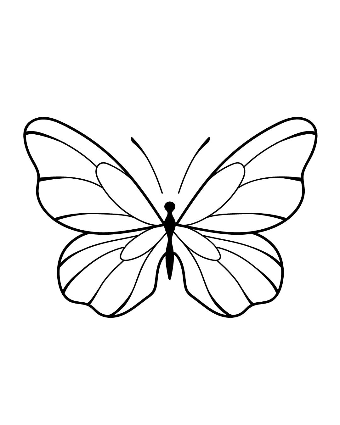 Delikatny motylek - Tatuaż tymczasowy Jagua 5x5