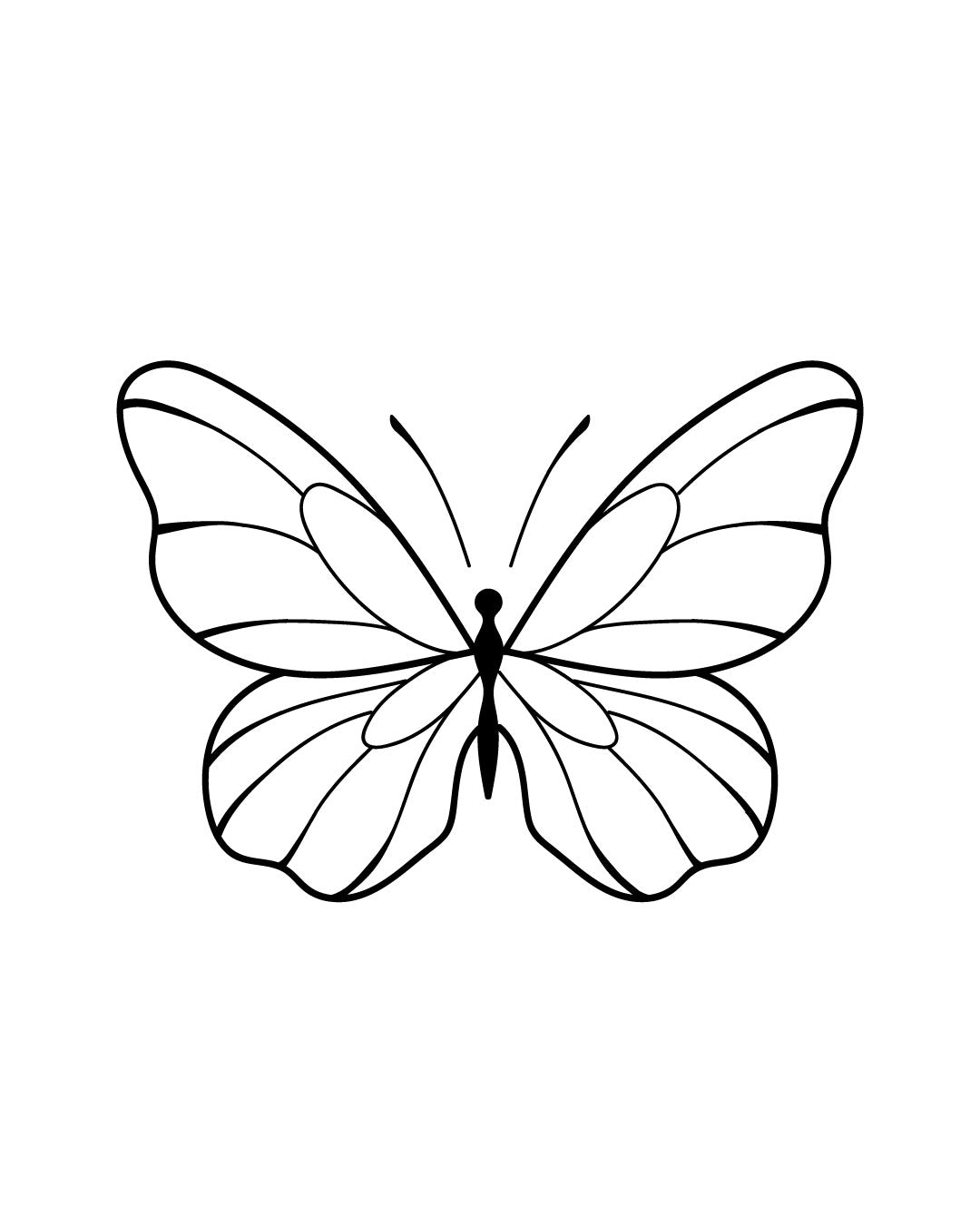 Delicate Butterfly - Temporary Tattoo Jagua 8x8