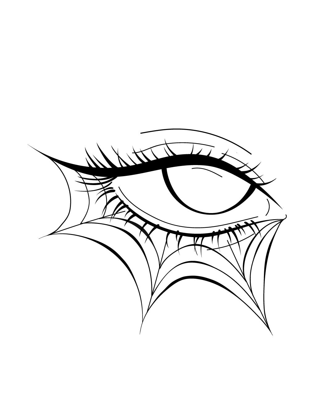 Spider Eyes - Jagua Temporary Tattoo 8x8