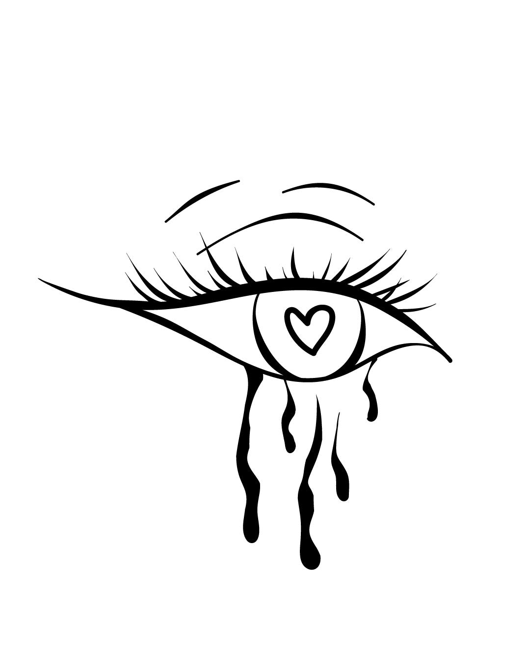 Don't cry, just love me! - Tatuaż tymczasowy Jagua 5x5