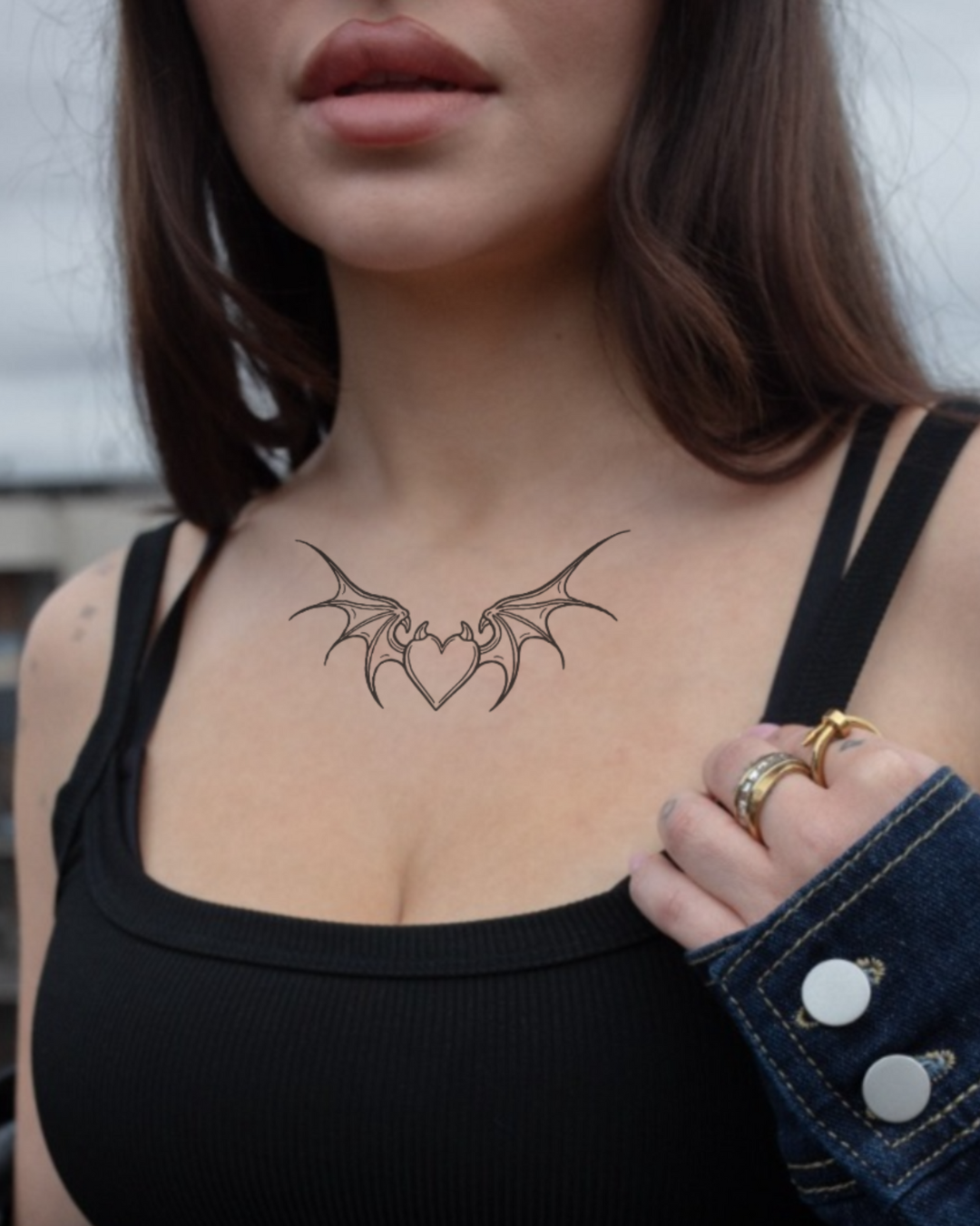 Diabelska miłość - Tatuaż tymczasowy Jagua 12x8