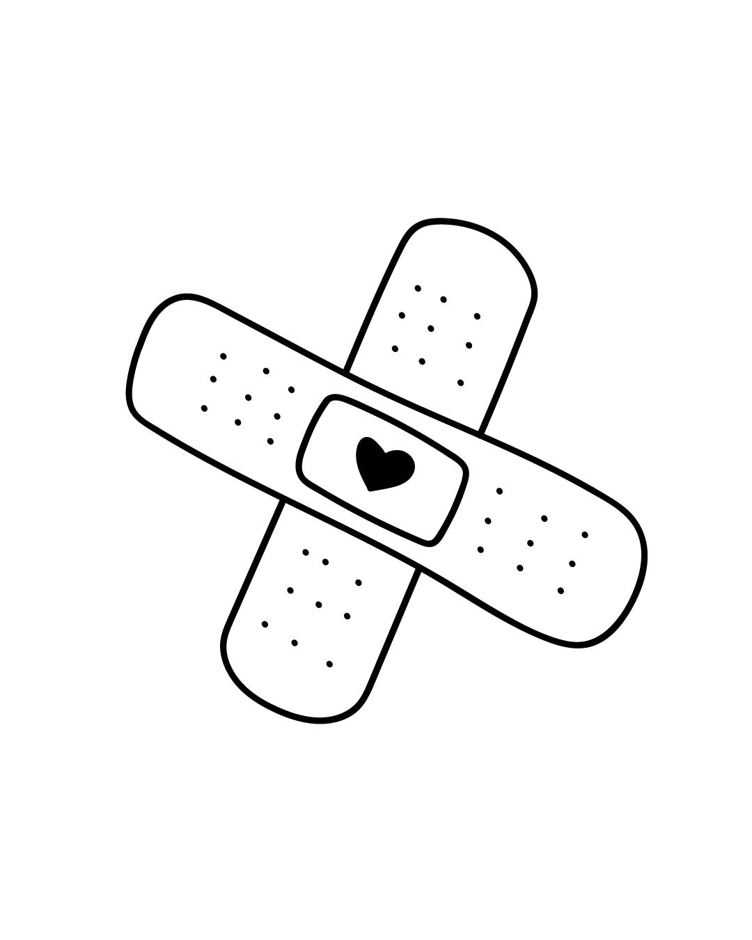 Plaster na serducho - Tatuaż tymczasowy Jagua 5x5