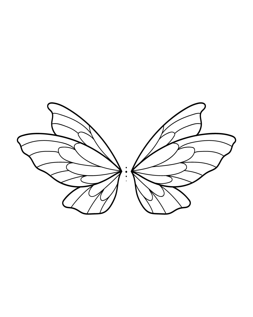 Skrzydła wróżki - Tatuaż tymczasowy Jagua 8x8