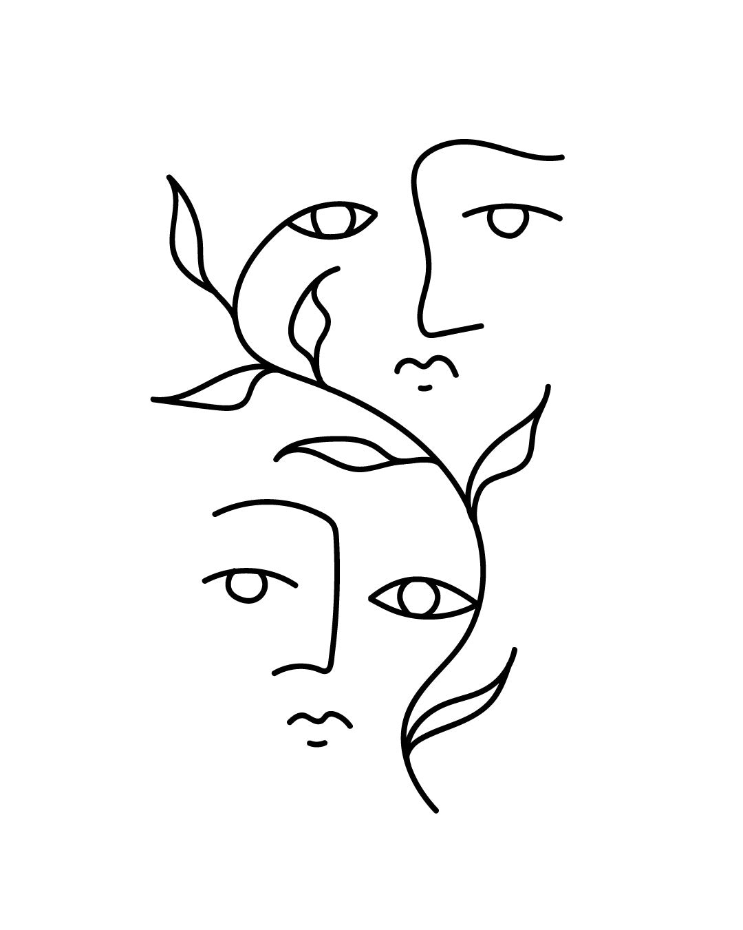 Double face - Tatuaż tymczasowy Jagua 5x5