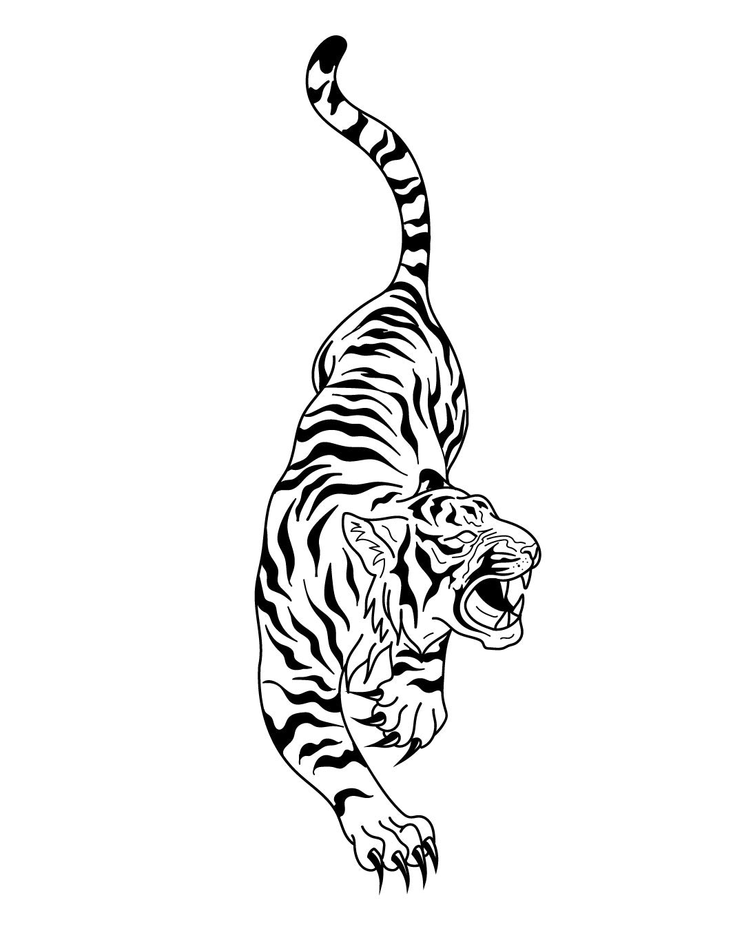 Tiger king - Tatuaż tymczasowy Jagua 12x8