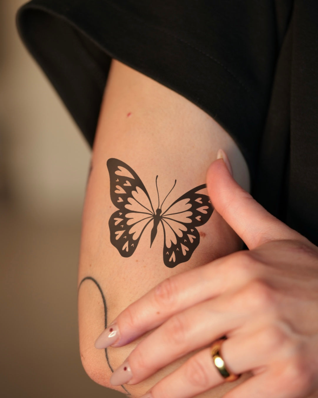 Zakochany motyl - Tatuaż tymczasowy Jagua 8x8